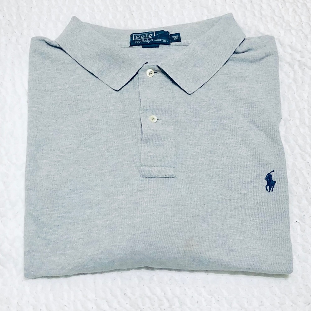 Mens Polo RL Short Sleeve Shirt Sz 3XB Gray GUC!